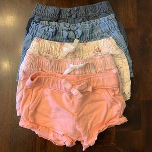 9 Pairs of Baby Girl’s Shorts - 12 Months